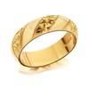 9ct Gold Diamond Cut Stripe Wedding Ring - 5mm - Size G Only - Z50405