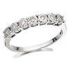 9ct White Gold Diamond Half Eternity Ring - 10pts - Z50623