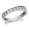 9ct White Gold Diamond Crossover Half Eternity Ring - 6pts - Size V Only - Z50667