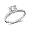 9ct White Gold Diamond Starburst Ring - 1/3ct - Size V Only - Z50844