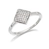 9ct Gold Diamond Rhombus Cluster Ring - 15pts - Z50851