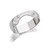 9ct White Gold Shaped Wedding Ring - 6mm - Size U Only - Z50859