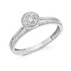 9ct White Gold Diamond Cluster Ring - 20pts - Z50943