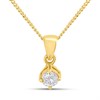9ct Gold Diamond Pendant - 15pt - Z51157