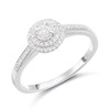 9ct White Gold Diamond Cluster Ring - 20pts - Size Q - Z51163