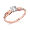 9ct Rose Gold Diamond Ring - 17pts. Size H only - Z51180