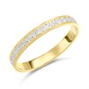 9ct Two Colour Gold Diamond Cut Wedding Ring - 3mm. Size V - Z51203