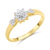 9ct Gold Diamond Twist Cluster Ring- 15pts - Z51215