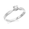 9ct White Gold Diamond Solitaire Ring - 1/4ct - Z51223