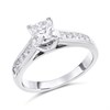 18ct White Gold Princess Cut Diamond Engagement Ring - Certificated - Z5130