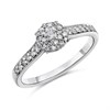 9ct White Gold Diamond Cluster Ring - 1/3ct - Z5175