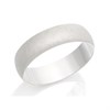 9ct White Gold D Shaped Brushed Finish Wedding Ring - 6mm - Size U Only - Z99262