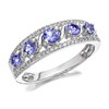 9ct White Gold Tanzanite And Diamond Ring - 20pts Exclusive - d6351