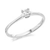 9ct White Gold Princess Cut Diamond Solitaire Ring - 15pts - AGI Certificated - d6661