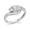 9ct White Gold Twist Diamond Trilogy Ring - 30pts - d72121