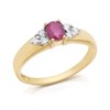 9ct Gold Ruby And Diamond Ring - 12pts - d7401