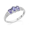 9ct White Gold Diamond And Tanzanite Ring - d7922