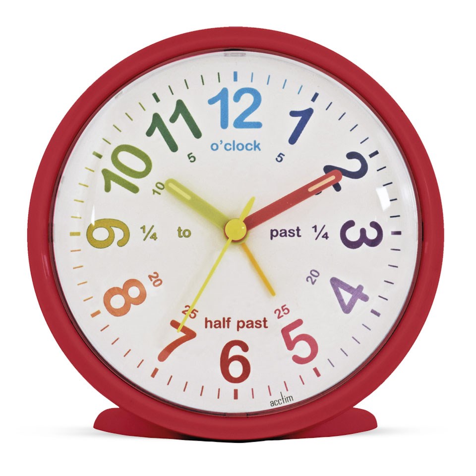Acctim Red Time Teacher Alarm Clock C0558 F.Hinds Jewellers