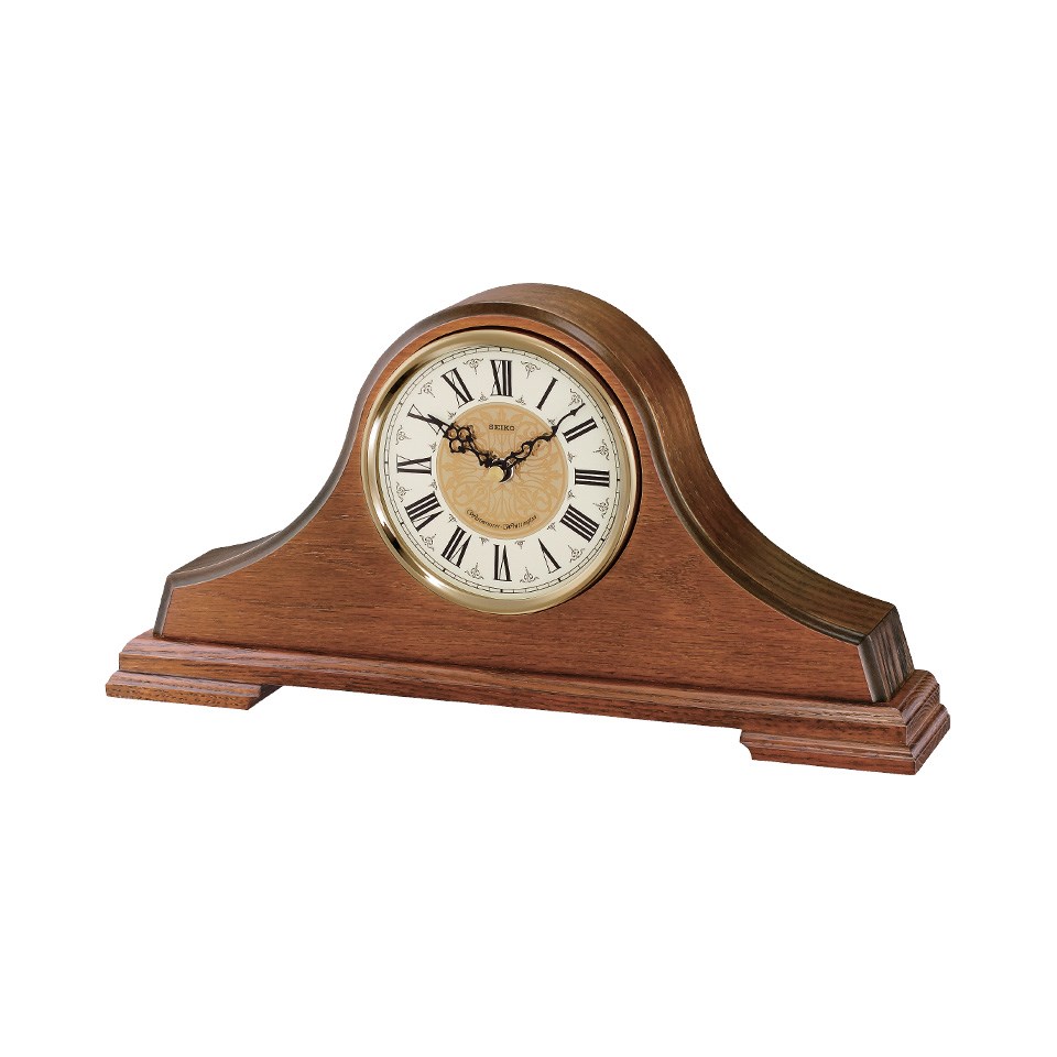 Seiko QXJ013B Napoleon Wood Mantel Clock C1833 F.Hinds Jewellers