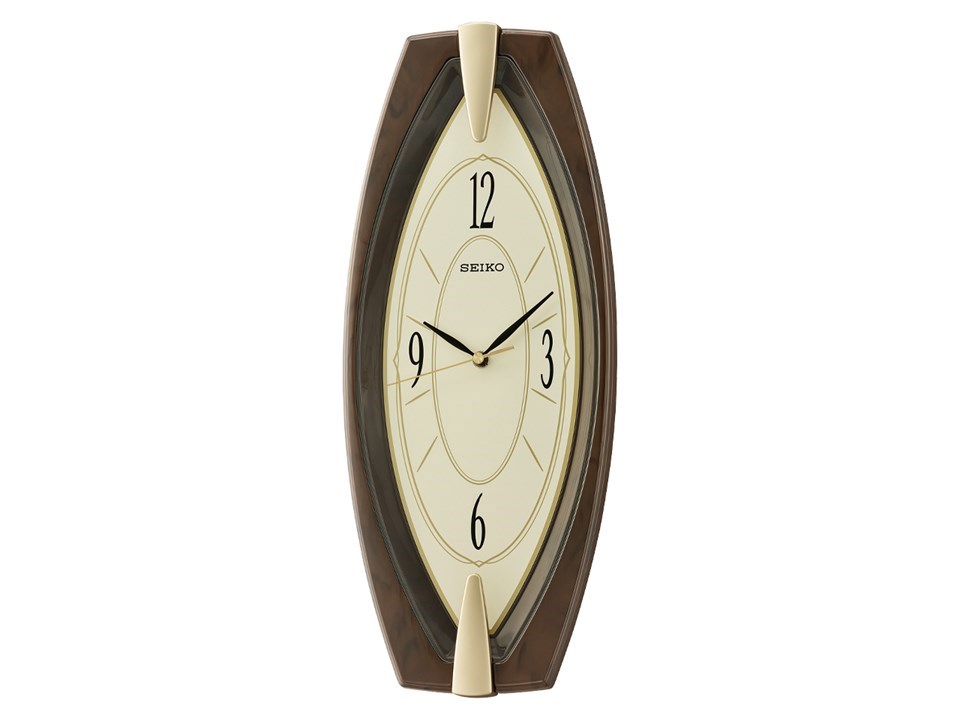 Seiko Dark Wood Effect Wall Clock C57113 F.Hinds Jewellers