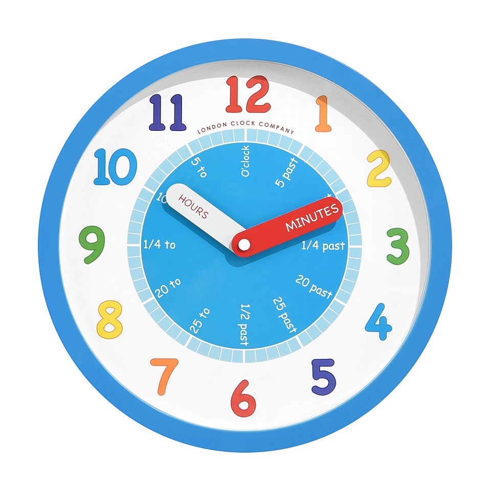 London Clock Blue Time Teacher Clock C57157 F.Hinds Jewellers