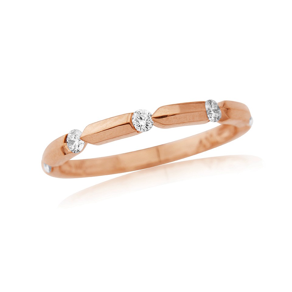 18ct Rose Gold Five Stone Diamond Ring - 17pts - D4810