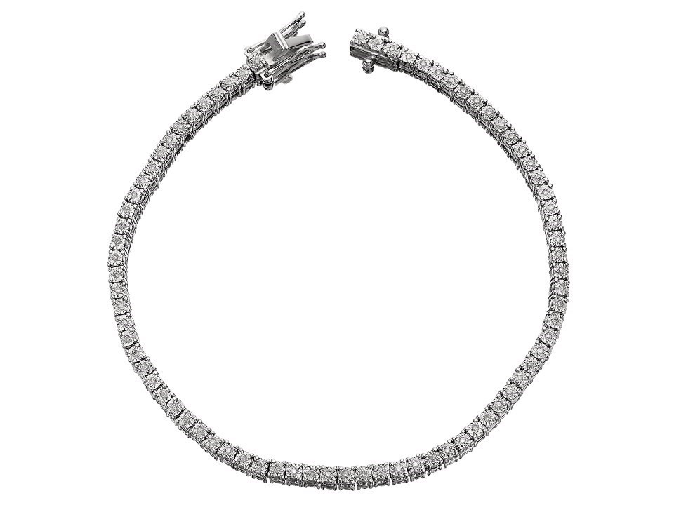 1/4 Carat Luminesce Lab Grown Diamond Silver Tennis Bracelet Length 17 –  Luminesce Diamonds