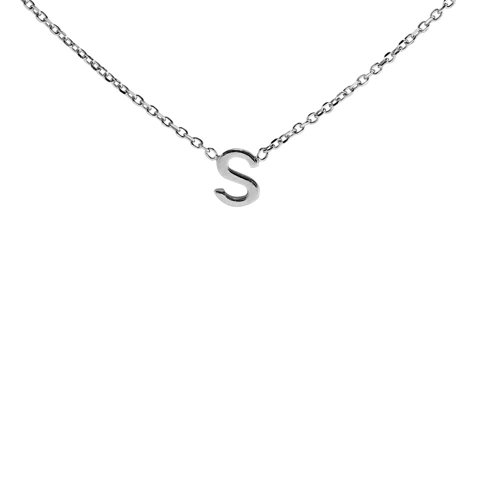 Silver Cursive Lowercase Initial Pendant Necklace - S | Claire's US