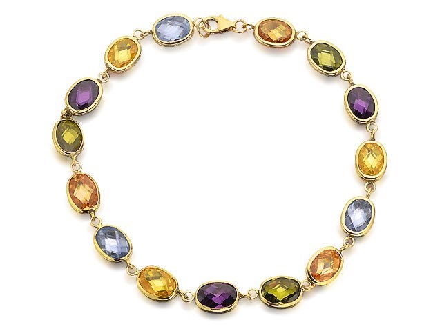 アクセサリー Gold Bracelet SP-Medium BTG SNAKE ZIRCON 7MM Gold Bracelet Stainless Steel Gold