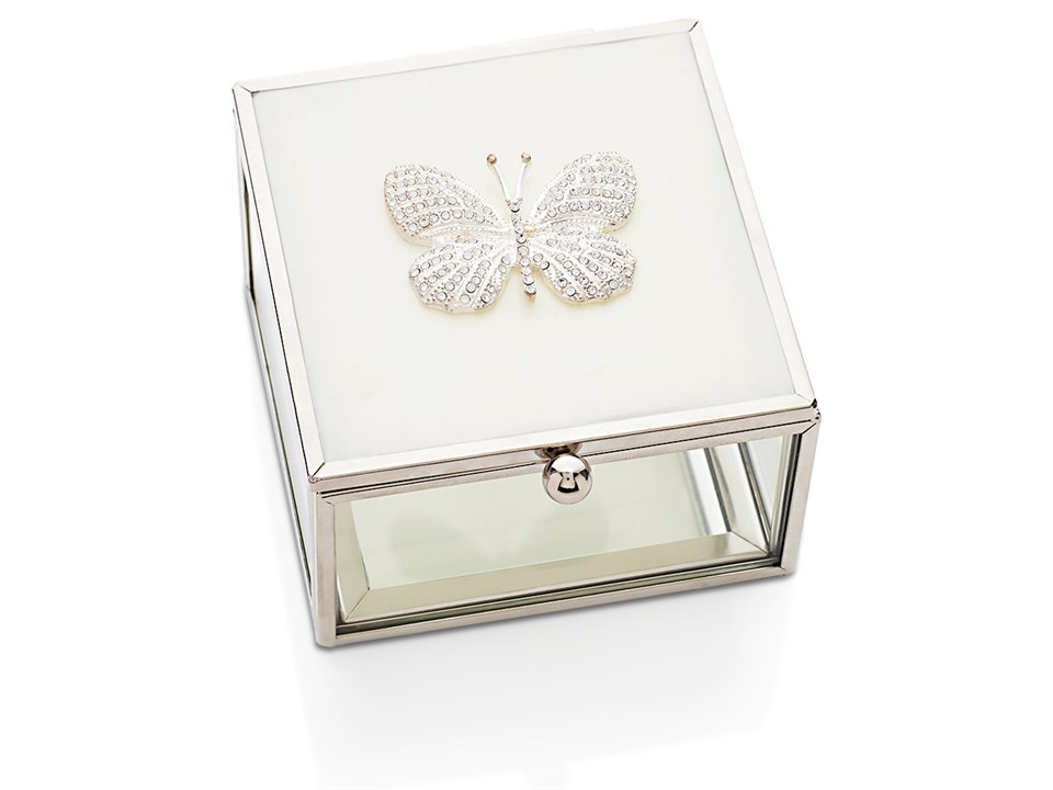 Sophia Crystal Butterfly Trinket Box - P60103 | F.Hinds Jewellers