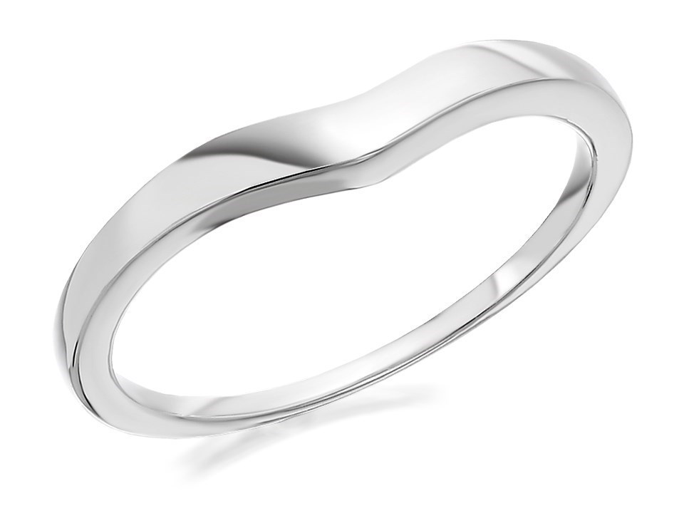 Elma Jewellery 3mm Titanium Wishbone Shaped Wedding Ring – Silver, Sizes H-U, UK Made