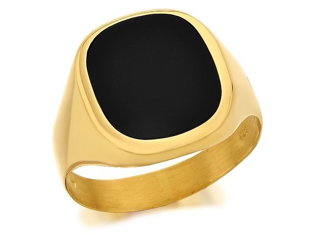 9ct Gold Gentleman S Onyx Signet Ring R3723 F Hinds Jewellers