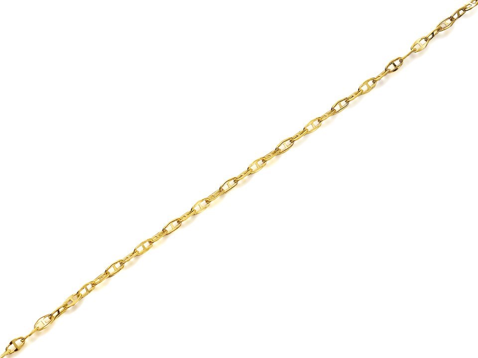 9ct Gold 1mm Wide Solid Anchor Chain - 20in - R9480 | F.Hinds Jewellers