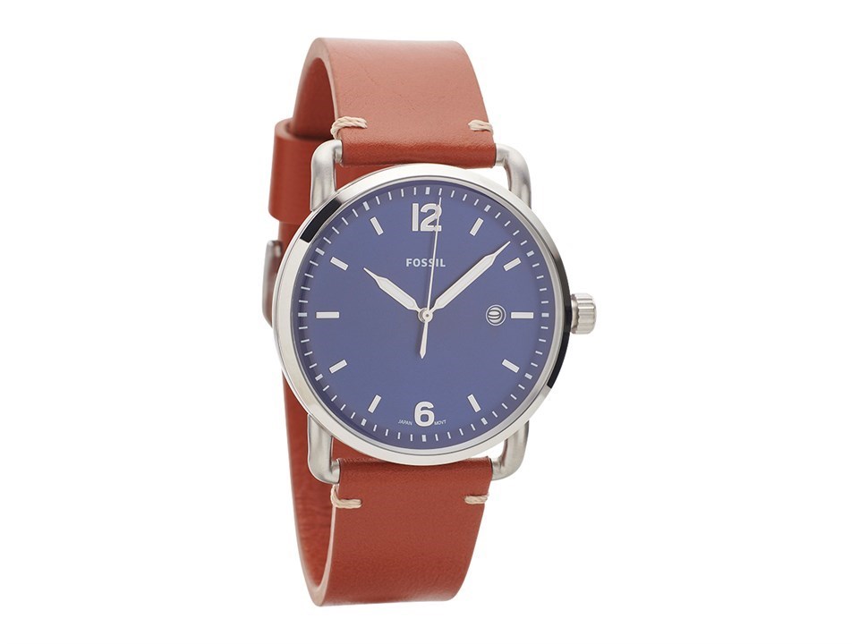 Fossil FS5325 Blue Dial Tan Leather 