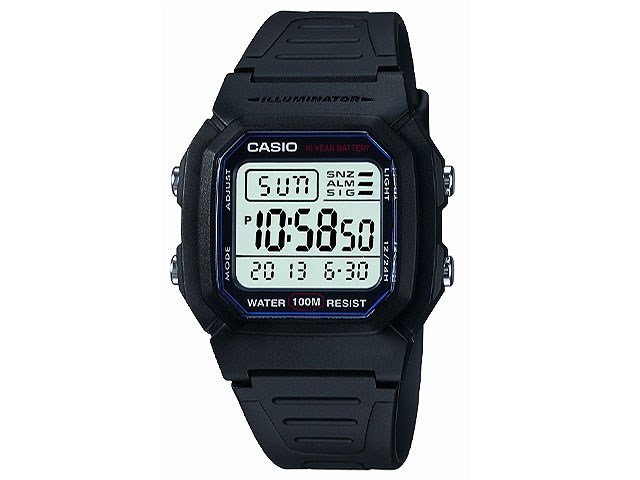 Casio W 800h 1aves Sports Gear Classic Alarm Black Resin Strap Watch W1742 F Hinds Jewellers