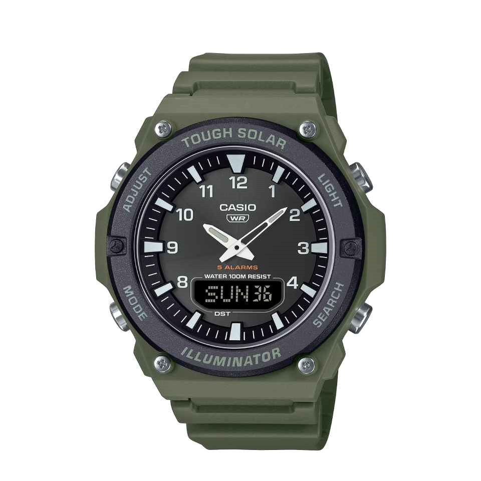 Casio AQ-S820W-3BVEF Tough Solar Green Strap Watch - W17564