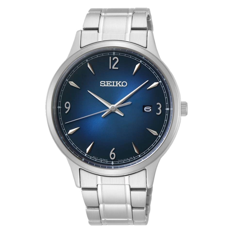 seiko blue face watch