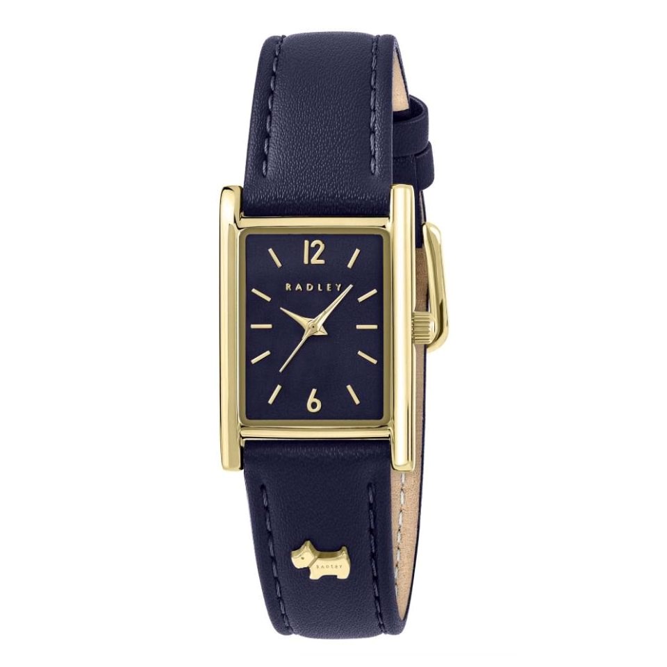 RY21900 Radley Blue Leather Strap Gold Coloured Case Watch - W51538