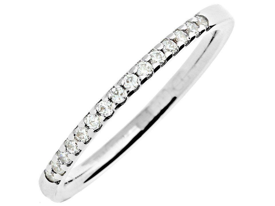 9ct White Gold Claw Set Diamond Wedding Ring - 15pts - X20409