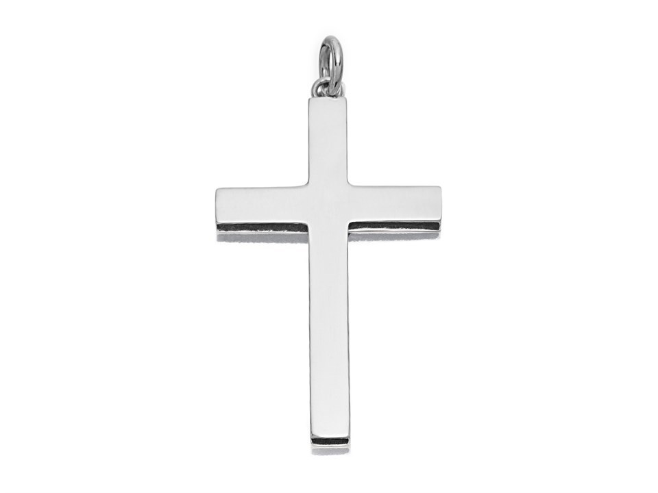 Silver Plain Cross - 40mm - Z4024